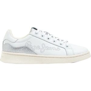 Pepe Jeans Milton Mix Baskets pour Femmes - Blanc - Chaussures Pepe Jeans Milton Mix Baskets pour Femmes - Blanc - Chaussures