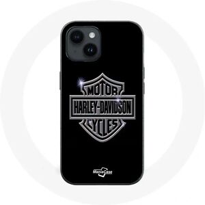 Coque rigide noire Harley Davidson pour iPhone 14 Plus - Logo - Publicité Coque rigide noire Harley Davidson pour iPhone 14 Plus - Logo - Publicité