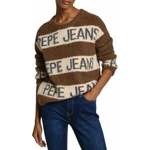 Pepe Jeans PL702226 Helmi Brown Striped Sweater - Sweater Pepe Jeans PL702226 Helmi Brown Striped Sweater - Sweater