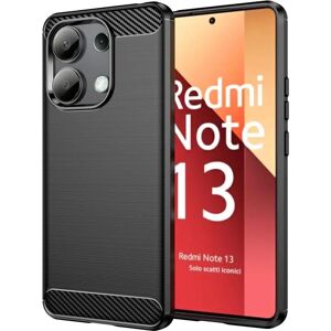 TUMUNDOSMARTPHONE Zwarte TPU Carbon Case voor Redmi Note 13 4G TUMUNDOSMARTPHONE Zwarte TPU Carbon Case voor Redmi Note 13 4G
