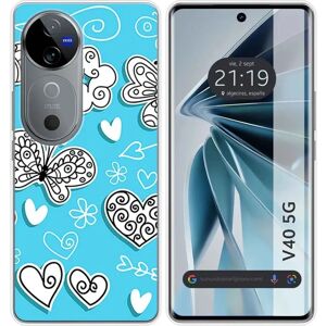 Coque en Silicone avec Papillons pour Vivo V40 5G - Publicité Coque en Silicone avec Papillons pour Vivo V40 5G - Publicité