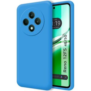 TUMUNDOSMARTPHONE Blauwe Siliconen Liquid Oppo Reno 12Fs 4G/5G Hoes TUMUNDOSMARTPHONE Blauwe Siliconen Liquid Oppo Reno 12Fs 4G/5G Hoes