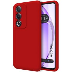 TUMUNDOSMARTPHONE Liquid Silicon Red voor Oppo A80 5G - Telefoonhoesje TUMUNDOSMARTPHONE Liquid Silicon Red voor Oppo A80 5G - Telefoonhoesje