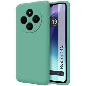 TUMUNDOSMARTPHONE Siliconen Vloeibare Groene Beschermhoes voor Xiaomi Redmi 14C TUMUNDOSMARTPHONE Siliconen Vloeibare Groene Beschermhoes voor Xiaomi Redmi 14C