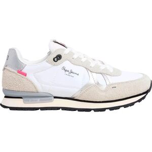Pepe Jeans PLS40037 Brit Fly White Leather Sneakers - Sneaker Pepe Jeans PLS40037 Brit Fly White Leather Sneakers - Sneaker