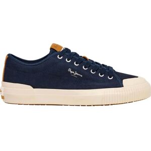 Pepe Jeans Navy Leather Trainers - Casual Shoes Pepe Jeans Navy Leather Trainers - Casual Shoes