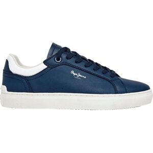 Pepe Jeans Navy Leather Trainers - Casual Shoes Pepe Jeans Navy Leather Trainers - Casual Shoes