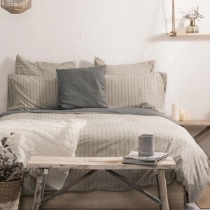 FIJALO Oxford Dekbedovertrek - Katoen, Beige, 260x240 cm FIJALO Oxford Dekbedovertrek - Katoen, Beige, 260x240 cm