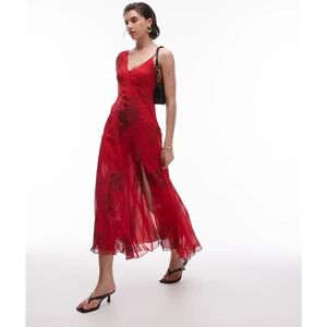 Mango Maximekko Kjole Amapola - V-hals, Split, Chiffon - Kjole Mango Maximekko Kjole Amapola - V-hals, Split, Chiffon - Kjole