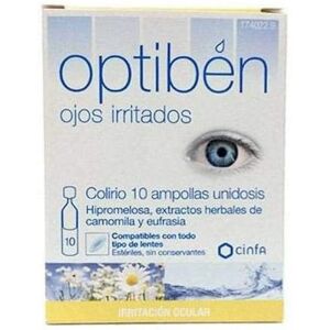 Cinfa Optiben para Ojos Irritados Gotas - 10 Ampulasa Cinfa Optiben para Ojos Irritados Gotas - 10 Ampulasa