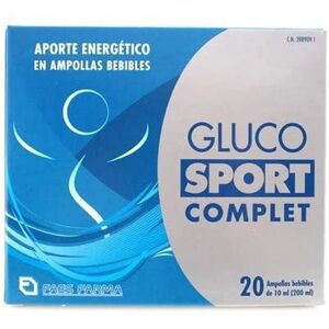 Faes Farma Gluco Sport Complet 20 Ampoules - Dietary Supplement Faes Farma Gluco Sport Complet 20 Ampoules - Dietary Supplement