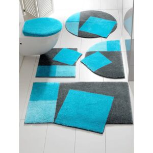 Grund Turquoise-Grijze Rechthoekige Badmat - Badmat Grund Turquoise-Grijze Rechthoekige Badmat - Badmat