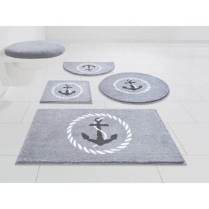 GRUND - Port Louis - Silber - Anker Muster - Badmat GRUND - Port Louis - Silber - Anker Muster - Badmat
