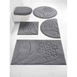 Grund Halbrund Graue Badematte - Badteppich Grund Halbrund Graue Badematte - Badteppich