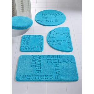 Grund Badematte - Rechteckig, Rutschhemmend, Türkis - Badezimmer-Accessoire Grund Badematte - Rechteckig, Rutschhemmend, Türkis - Badezimmer-Accessoire
