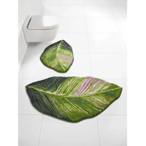Helline Home Grüne Blattform-Badematte - Badteppich Helline Home Grüne Blattform-Badematte - Badteppich