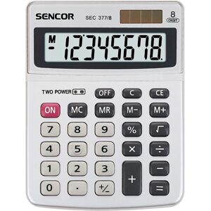 Calculatrice Sencor SEC 377/8 Blanche - Bureau 8 Chiffres Calculatrice Sencor SEC 377/8 Blanche - Bureau 8 Chiffres