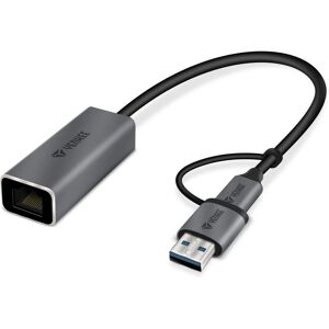Yenkee YTC 013 Adapter Ethernet USB-C/A - Adapter sieciowy Yenkee YTC 013 Adapter Ethernet USB-C/A - Adapter sieciowy