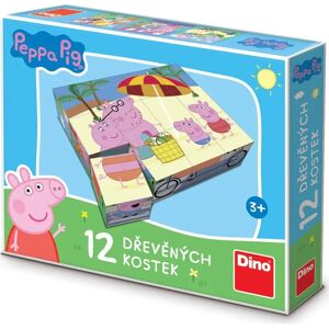 Dino Fa licencés fa építőkockák Peppa Pig 12 db - Építőkockák Dino Fa licencés fa építőkockák Peppa Pig 12 db - Építőkockák