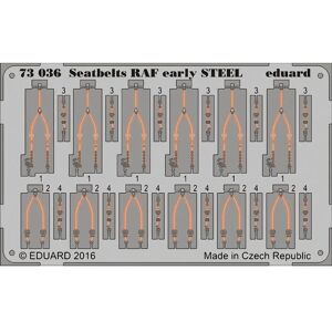 Ceintures de Sécurité RAF Acier Eduard 1:72 - Kit de Détails pour Avions - Publicité Ceintures de Sécurité RAF Acier Eduard 1:72 - Kit de Détails pour Avions - Publicité