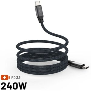 FIXED Mágneses USB-C kábel - USB-C - 1.2m - 240W - Szürke - USB kábel FIXED Mágneses USB-C kábel - USB-C - 1.2m - 240W - Szürke - USB kábel