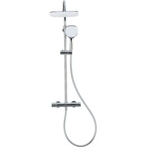 Columna de ducha termostática Optima - Blanco/Cromo Columna de ducha termostática Optima - Blanco/Cromo