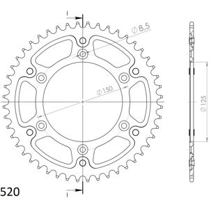 Supersprox - Stealth - Bi-metal - 48T Piñón Supersprox - Stealth - Bi-metal - 48T Piñón