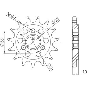 Supersprox CST-438:15 Motorcycle Sprocket - High Resistance Steel, Auto-cleaning, Lightweight Supersprox CST-438:15 Motorcycle Sprocket - High Resistance Steel, Auto-cleaning, Lightweight