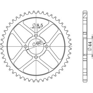 Supersprox RFE-832:52 Motorcycle Sprocket - Black - Motorcycle Sprocket Supersprox RFE-832:52 Motorcycle Sprocket - Black - Motorcycle Sprocket