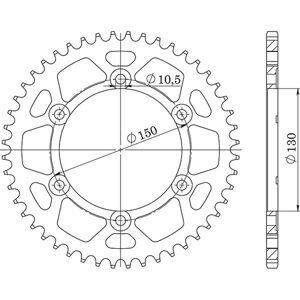Corona moto Supersprox RFE-859:40 - Nero - Alta prestazione Corona moto Supersprox RFE-859:40 - Nero - Alta prestazione