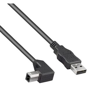 PremiumCord USB 2.0 Vysoce Rychlostní Kabel - 3m, A na B, 90° konektor PremiumCord USB 2.0 Vysoce Rychlostní Kabel - 3m, A na B, 90° konektor