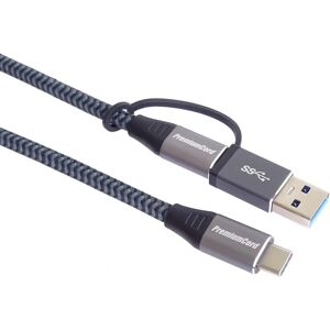 PremiumCord USB-C Cable - 20 Gbps, 100W, Cotton Braided, 2m PremiumCord USB-C Cable - 20 Gbps, 100W, Cotton Braided, 2m
