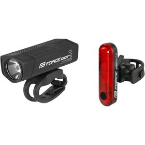 Force Dot Cykellygter - For- og baglygte USB - Sort Force Dot Cykellygter - For- og baglygte USB - Sort
