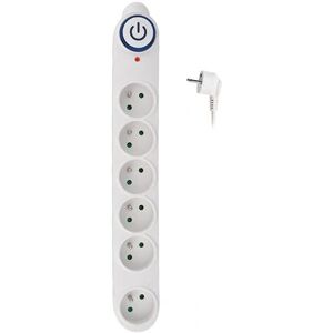 Solight PO62 Überspannungsschutz - 6 Steckdosen, 150J, 1,5m, Weiß Solight PO62 Überspannungsschutz - 6 Steckdosen, 150J, 1,5m, Weiß