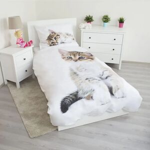 Sweet Home Kočky Koťata Bílá Duvet Set - Postelová souprava Sweet Home Kočky Koťata Bílá Duvet Set - Postelová souprava