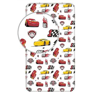 Drap-housse Cars 90x200cm Coton Blanc - Coin 25cm - Publicité Drap-housse Cars 90x200cm Coton Blanc - Coin 25cm - Publicité
