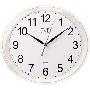Ceas de Perete Oval Alb Perlat Silențios JVD - Ceas de Perete Ceas de Perete Oval Alb Perlat Silențios JVD - Ceas de Perete