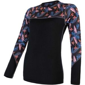 Sensor Merino Impress - Negru / Floral S - Tricou Sensor Merino Impress - Negru / Floral S - Tricou