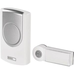 Sonnerie sans fil Emos - 36 mélodies - IP44 - 75dB - Blanc Sonnerie sans fil Emos - 36 mélodies - IP44 - 75dB - Blanc