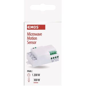 EMOS G1210 Motion Sensor - IP20, 15m, 360° - 1200W - Microondas EMOS G1210 Motion Sensor - IP20, 15m, 360° - 1200W - Microondas