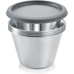 Tescoma Moules en Acier Inoxydable pour Panna Cotta - 4 pcs - Publicité Tescoma Moules en Acier Inoxydable pour Panna Cotta - 4 pcs - Publicité