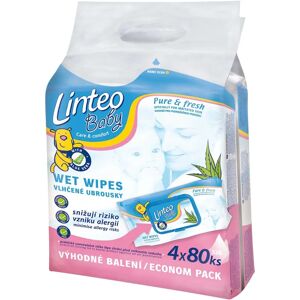 Linteo Baby Pure & Fresh Lingettes Humides 4x80 - Lingettes bébé - Publicité Linteo Baby Pure & Fresh Lingettes Humides 4x80 - Lingettes bébé - Publicité