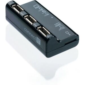 Connect IT CI-87 Hub USB et Lecteur de Cartes - USB 2.0 - Noir - Publicité Connect IT CI-87 Hub USB et Lecteur de Cartes - USB 2.0 - Noir - Publicité