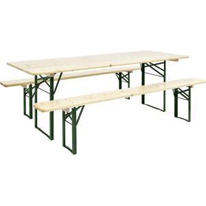 Kaiserkraft Gartengarnitur - Natürliches Holz - Metallrahmen - 2200mm Kaiserkraft Gartengarnitur - Natürliches Holz - Metallrahmen - 2200mm