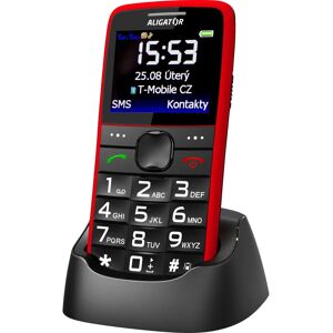 Aligator - A675 Senior - Rouge-Noir - Téléphone mobile Aligator - A675 Senior - Rouge-Noir - Téléphone mobile