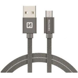 Câble USB Swissten 71522202 - Textile 1,2m USB 2.0 Gris Câble USB Swissten 71522202 - Textile 1,2m USB 2.0 Gris