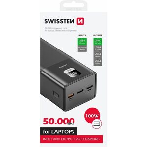 Swissten Power Bank Litio Polímero 50000 mAh - Batería Externa Swissten Power Bank Litio Polímero 50000 mAh - Batería Externa