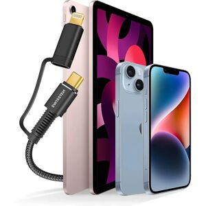 Kabel USB-C Swissten 60W dla iPhone i iPad - Wytrzymały Kevlar 1,5m Czarny Kabel USB-C Swissten 60W dla iPhone i iPad - Wytrzymały Kevlar 1,5m Czarny