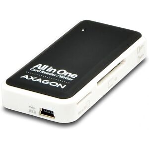 Lecteur de cartes Axagon CRE-X1 - USB 2.0 - Supporte SDHC, SDXC, MicroSD - Compact, Noir/Blanc Lecteur de cartes Axagon CRE-X1 - USB 2.0 - Supporte SDHC, SDXC, MicroSD - Compact, Noir/Blanc