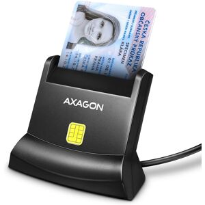 Axagon USB Smart Card-läsare - Kontakt, 1,3m kabel - Svart Axagon USB Smart Card-läsare - Kontakt, 1,3m kabel - Svart
